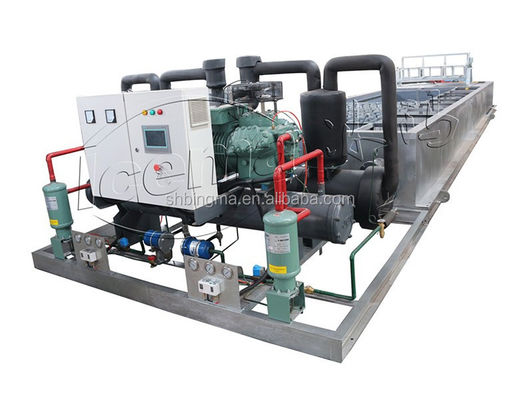 10T ব্রাইন রেফ্রিজারেশন ব্লক আইস মেশিন 380V 3P