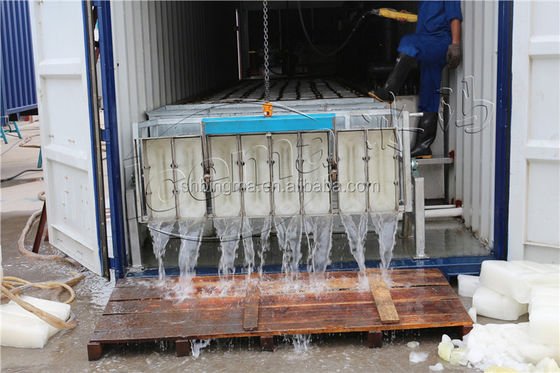 10T ব্রাইন রেফ্রিজারেশন ব্লক আইস মেশিন 380V 3P