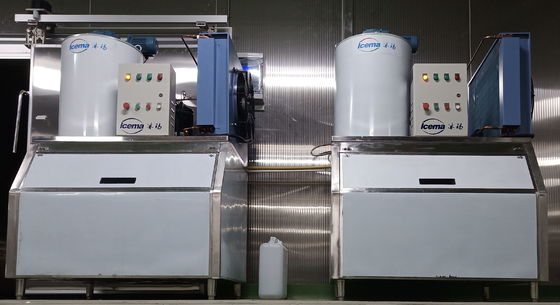 2T ফ্রেশওয়াটার ফ্লেক আইস মেশিন 380V/220V আইস স্টোরেজ সহ