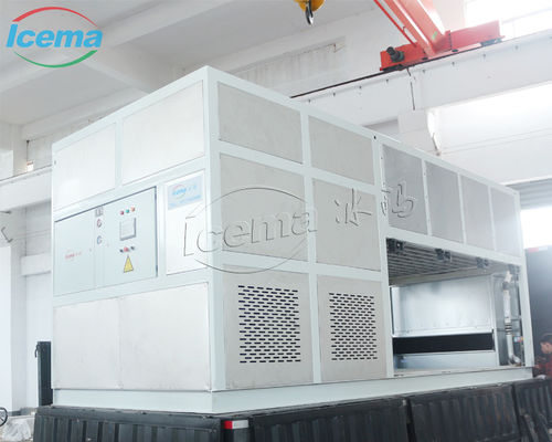 37.5KW শীতল ক্ষমতা স্টেইনলেস স্টীল প্লেট বাষ্পীভবন সহ সরাসরি শীতল ব্লক আইস মেশিন