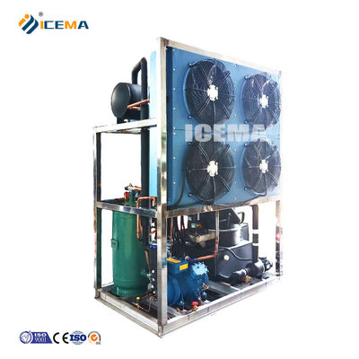 8.66KW টিউব আইস মেকার রাসায়নিক কারখানার জন্য বার জন্য সুবিধাজনক এবং টেকসই