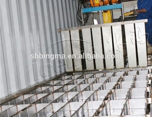 RefComp কম্প্রেসার 31.25KW 8T কনটেইনার ব্লক আইস মেশিন বন্দর এবং কয়ে জন্য অপসারণযোগ্য