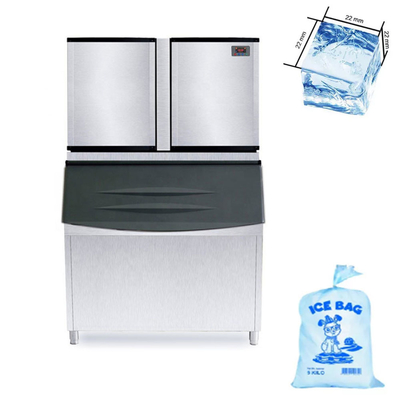 কেনা বাণিজ্যিক কিউব আইস মেশিন 1000kg / দিন এয়ার ওয়াটার কুলিং পিএলসি নিয়ন্ত্রণ online manufacture