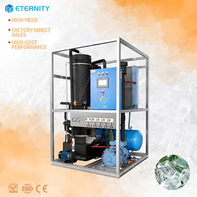কেনা 1Ton Tube Ice Machine with 500kg Ice Storage 4.6KW Industrial R404a/R22 Ice Tube Maker online manufacture