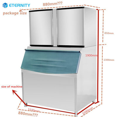 কেনা এয়ার কুলিং টাইপ বাণিজ্যিক আইস কিউব মেশিন দৈনিক ধারণক্ষমতা 900kg 24 ঘন্টা রেফ্রিজারেন্ট R404a আইস তৈরি সরঞ্জাম online manufacture